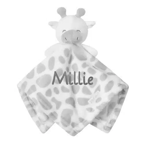 Personalised Baby Fleece Comforter Soft Novelty Gift – Giraffe