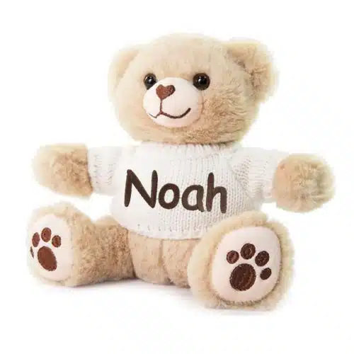 Personalised Baby Teddy Bear Soft Fleece Novelty Gift – Beige Teddy
