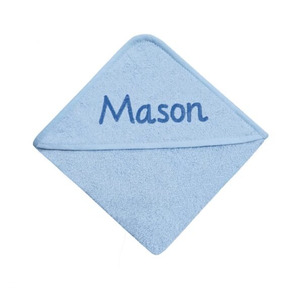 Personalised Blue Baby Hooded-Towel Newborn Baby Perfect Gift