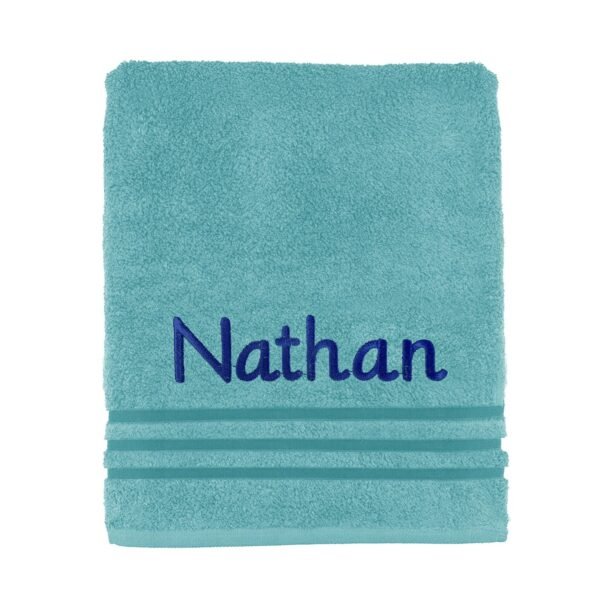 Personalised Aqua Blue Towel All Sizes Available Perfect Gift