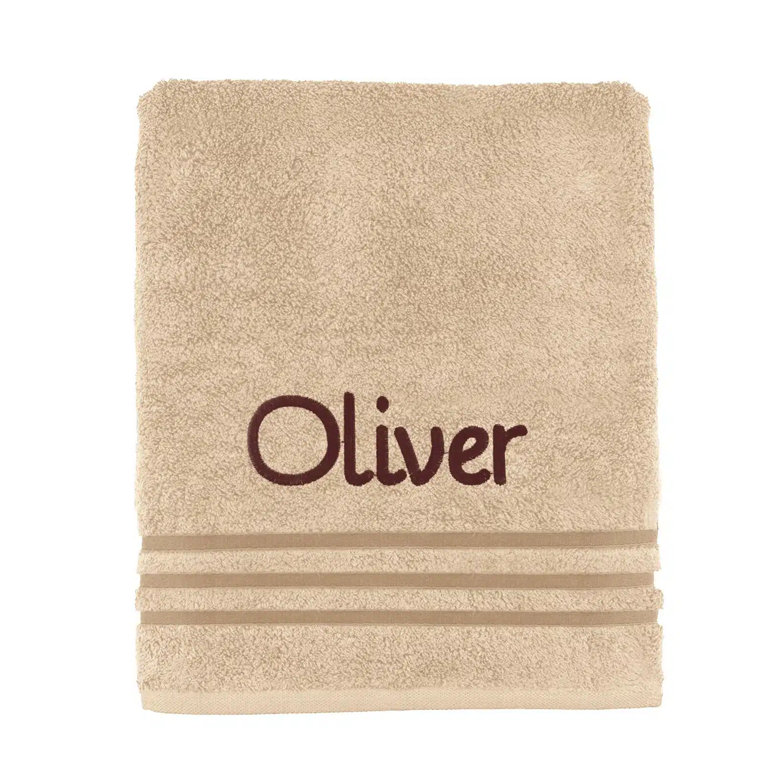 Personalised Beige Towel All Sizes Available Perfect Gift
