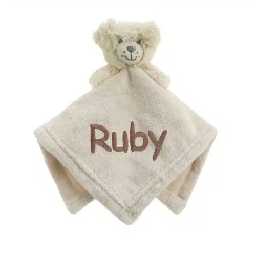 Personalised Baby Fleece Comforter Soft Novelty Gift – Puppy