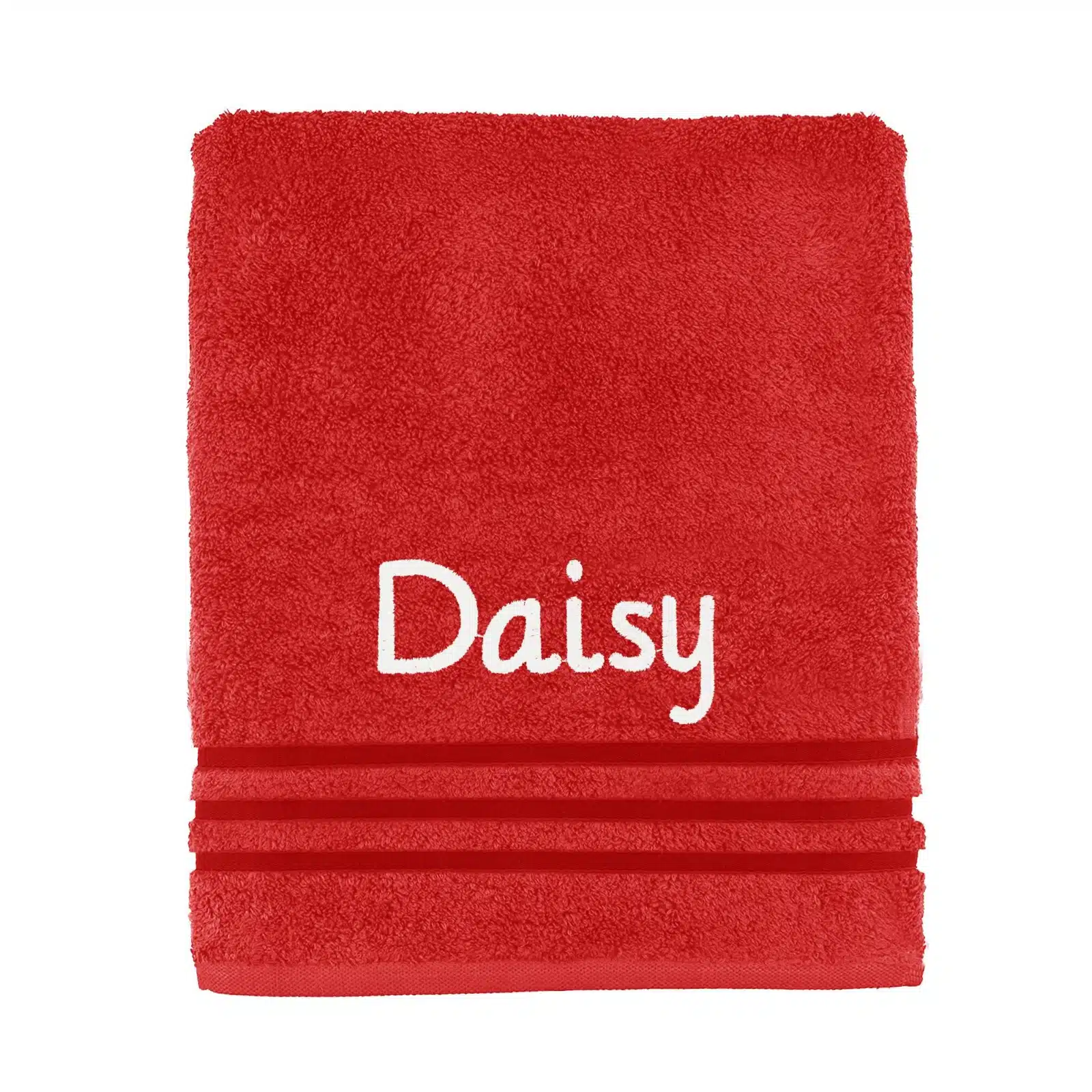 Personalised Red Towel All Sizes Available Perfect Gift