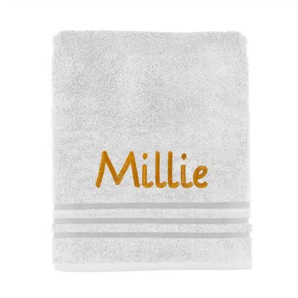 Personalised White Towel All Sizes Available Perfect Gift