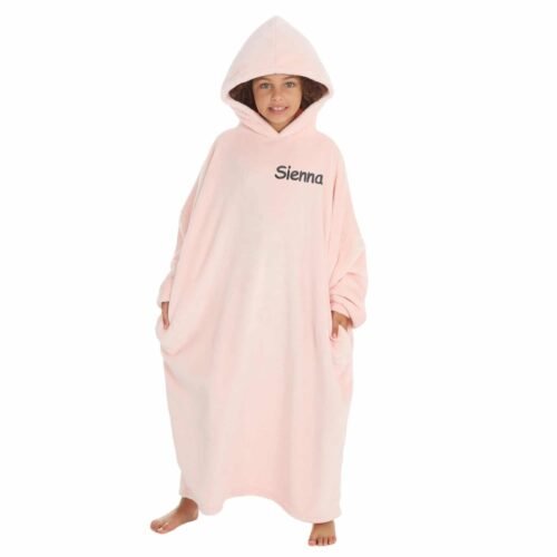 Personalised Kids Oversized Hoodie Ultra Soft Sherpa Giant Sweatshirt