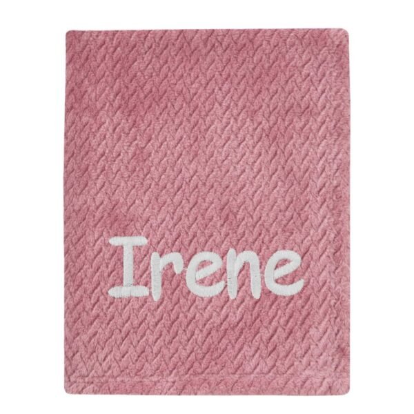 Personalised Dusky Pink Baby Waffle Blanket Cosy Perfect Gift