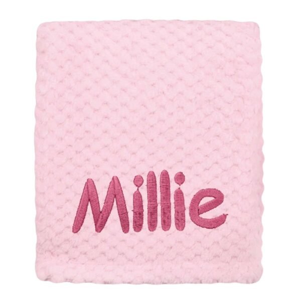 Personalised Pink Baby Waffle Blanket Cosy Perfect Gift