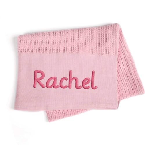 Personalised Baby Cellular Blanket Cosy Perfect Gift