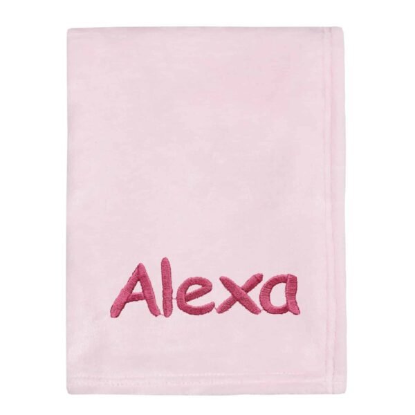 Personalised Pink Baby Cellular Blanket Cosy Perfect Gift