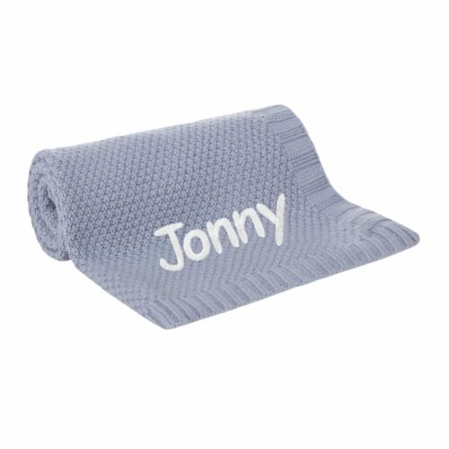 Personalised Baby Knit Blanket Cosy Perfect Gift