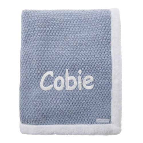 Personalised Baby Knit Blanket Cosy Perfect Gift