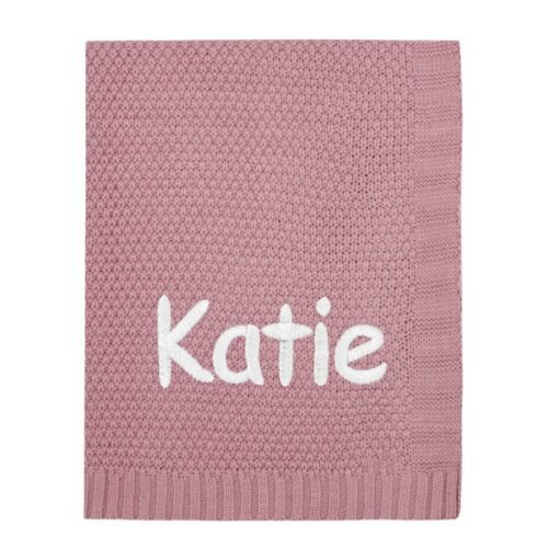 Personalised Baby Knit Blanket Cosy Perfect Gift