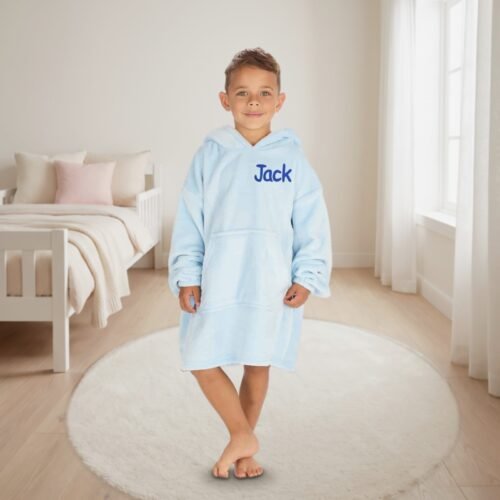 Personalised Toddler Hoodie Age 2–6 – Blue