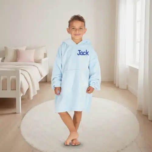 Personalised Toddler Hoodie Age 2–6 – Blue