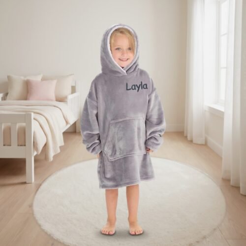 Personalised Toddler Hoodie Age 2–6 – Grey