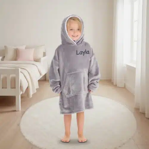 Personalised Toddler Hoodie Age 2–6 – Grey