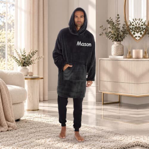 Personalised Adult Oversized Hoodie – Charcoal