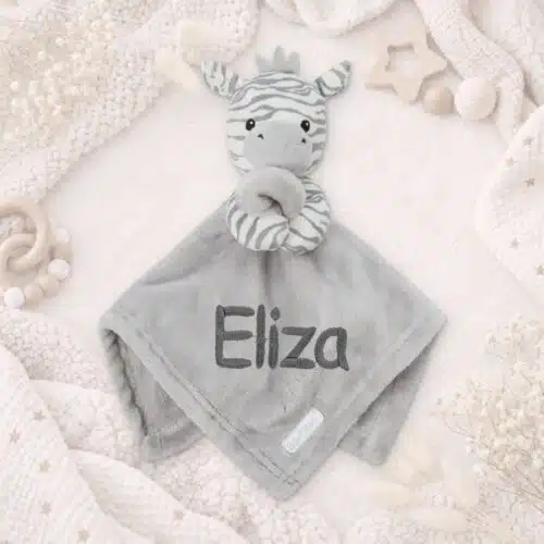 Personalised Baby Comforter – Zebra