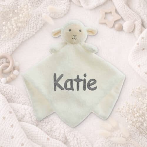 Personalised Baby Comforter – Lamb