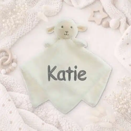 Personalised Baby Comforter – Lamb