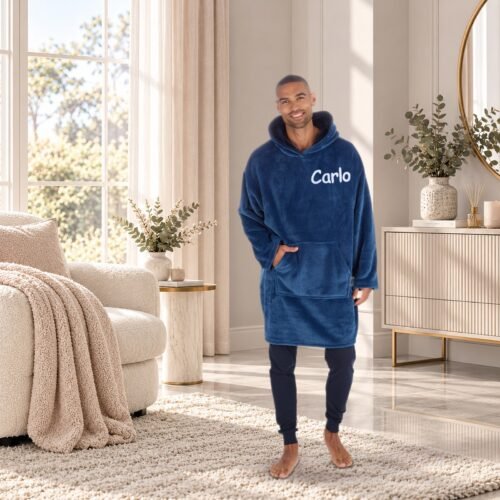 Personalised Adult Oversized Hoodie – Denim