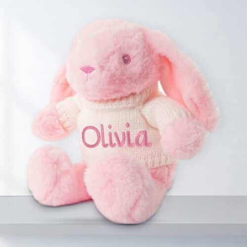 Personalised Bunny Teddy – Pink