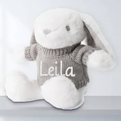 Personalised Bunny Teddy – White