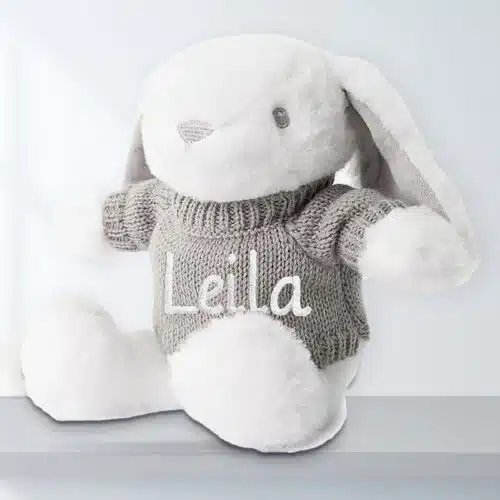 Personalised Bunny Teddy – White