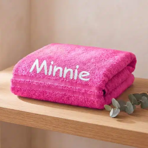 Personalised Embroidered Towel – Choose Colour and Size